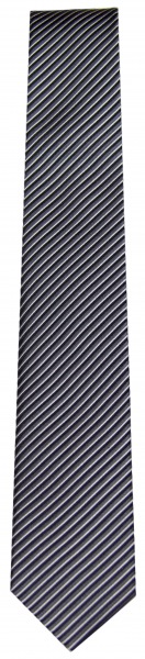 OLYMP Seidenkrawatte - Slim - schwarz / grau - fein gestreift - 6699 00 67 