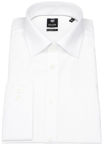Pure Hemd - Modern Fit - Kentkragen - weiß - 3379-420 900 
