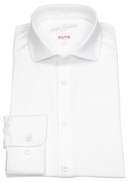 Pure Hemd - Slim Fit - Functional Shirt - Haifischkragen - weiß - ohne OVP - 3385-21150 900 