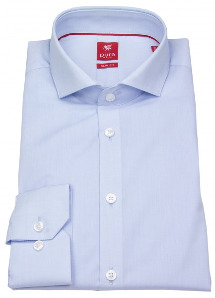 Pure Hemd - Slim Fit - Haifischkragen - hellblau - 3380-174 108 