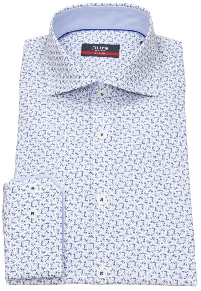 Pure Hemd - Slim Fit - Kentkragen  - Print - blau / grau - 81012-21701 773 