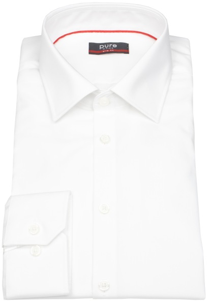 Pure Hemd - Slim Fit - Kentkragen - weiß - 3330-784 90 