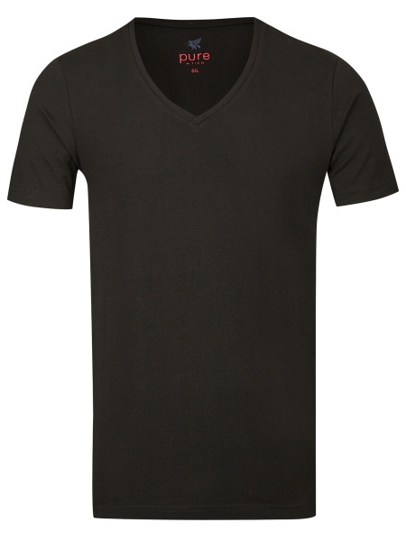 Pure T-Shirt - Slim Fit - V-Ausschnitt - schwarz - ohne OVP - 3398-92998 001 