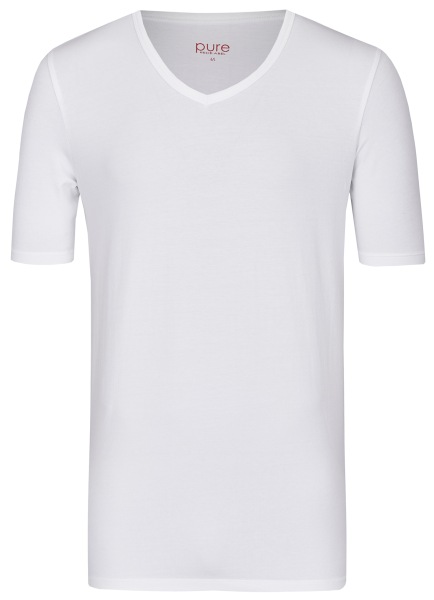 Pure T-Shirt - Slim Fit - V-Ausschnitt - weiß - ohne OVP - 3398-92998 900 