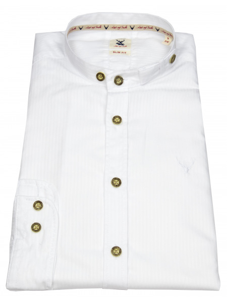 Pure Trachtenhemd - Slim Fit - Stehkragen - weiß - 5013-21692 900 