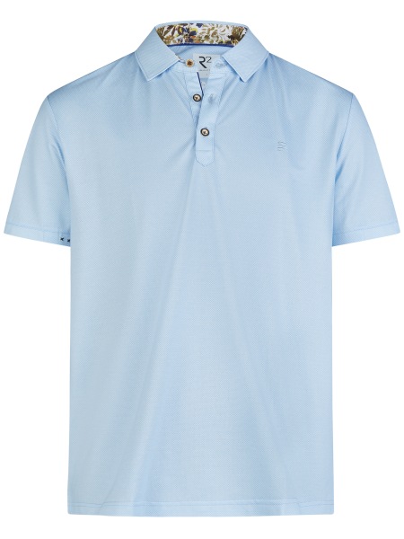 R2-Amsterdam Poloshirt - Modern Fit - Piqué - hellblau - 124 025 018 