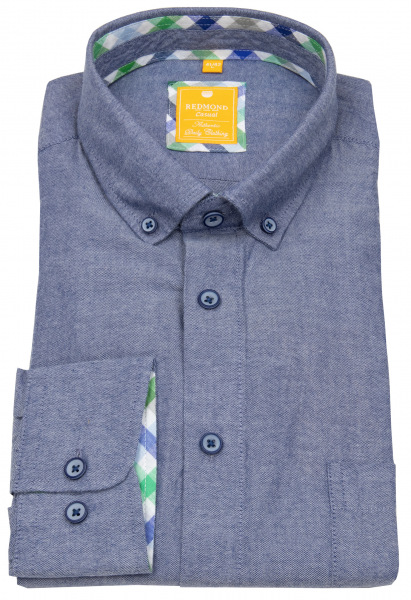 Redmond Hemd - Casual Modern Fit - Button Down Kragen - Oxford - blau - 231070110 19 