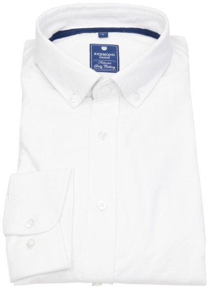 Redmond Hemd - Comfort Fit - Button Down Kragen - Oxford - weiß - 231500111 0 