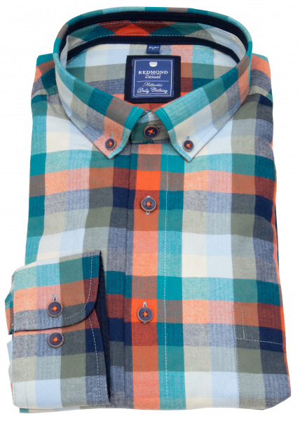 Redmond Hemd - Regular Fit - Button Down Kragen - kariert - mehrfarbig - 222065111 50 