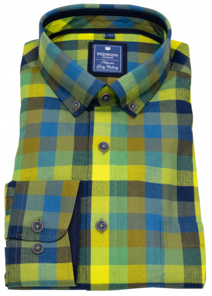 Redmond Hemd - Regular Fit - Button Down Kragen - kariert - mehrfarbig - 222065111 60 
