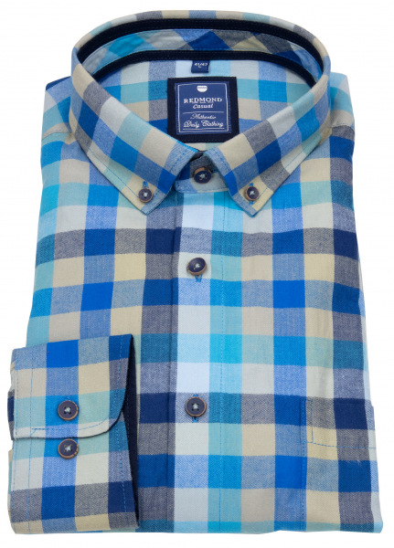 Redmond Hemd - Regular Fit - Button Down Kragen - kariert - mehrfarbig - 222065111 10 
