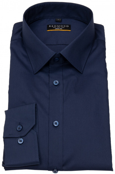 Redmond Hemd - Slim Fit - Kentkragen - blau - 140130 19 