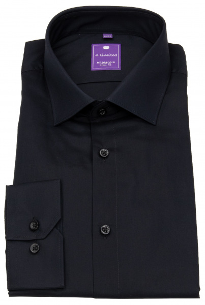 Redmond Hemd - Slim Fit - Kentkragen - schwarz - 400130 90 