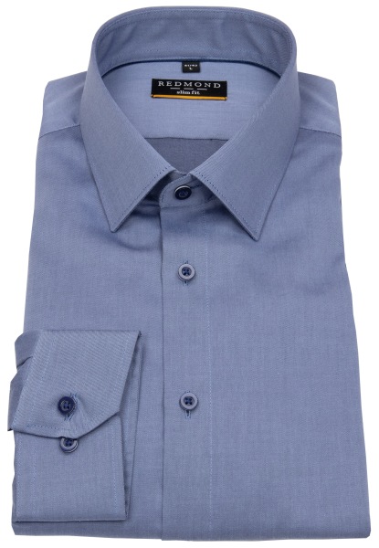 Redmond Hemd - Slim Fit - Kentkragen - Twill - blau - ohne OVP - 231700130 19 