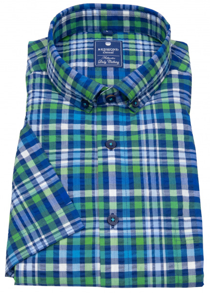 Redmond Kurzarmhemd - Casual Fit - Button Down Kragen - kariert - 221205999 10 