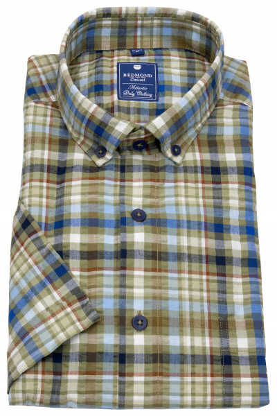 Redmond Kurzarmhemd - Casual Fit - Button Down Kragen - kariert - 221205999 30 