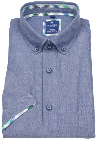 Redmond Kurzarmhemd - Casual Fit - Button Down Kragen - Oxford - blau - 231070999 19 