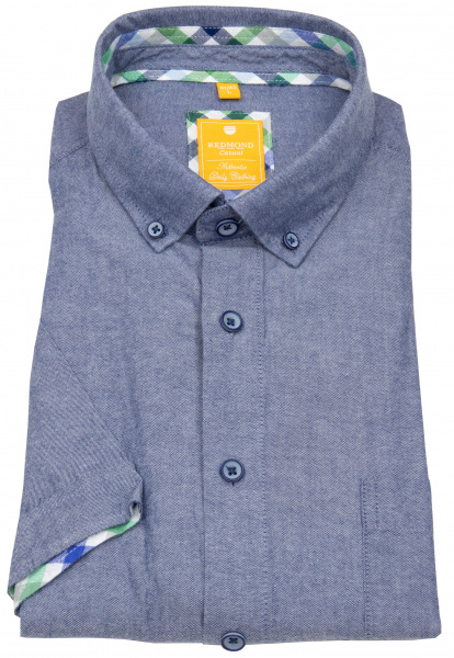 Redmond Kurzarmhemd - Casual Modern Fit - Button Down Kragen - Oxford - blau - 231070990 19 