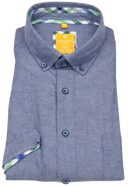 Redmond Kurzarmhemd - Casual Modern Fit - Button Down Kragen - Oxford - blau - ohne OVP - 231070990 19 