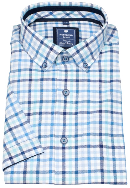 Redmond Kurzarmhemd - Comfort Fit - Button Down Kragen - kariert - mehrfarbig - 241415999 10 