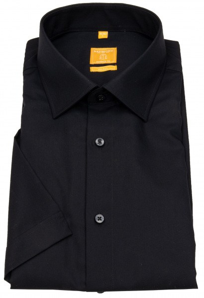 Redmond Kurzarmhemd - Modern Fit - Kentkragen - schwarz - 150910 90 