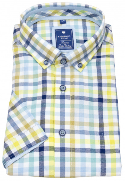 Redmond Kurzarmhemd - Regular Fit - Button Down Kragen - kariert - mehrfarbig - 231075999 10 