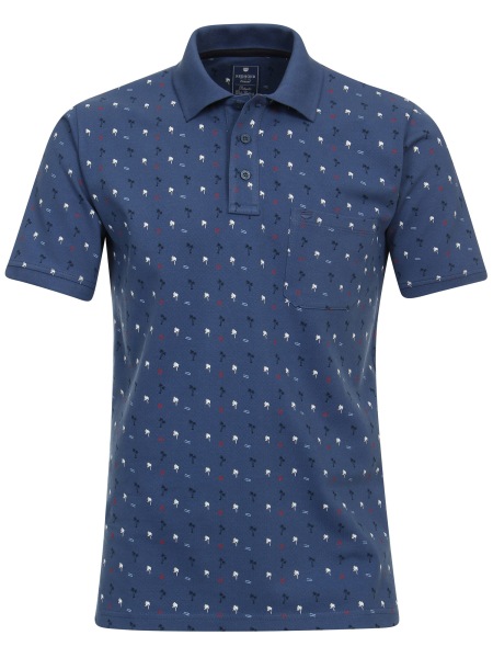 Redmond Poloshirt - Regular Fit - Print - Palmen - blau - 241425900 11 