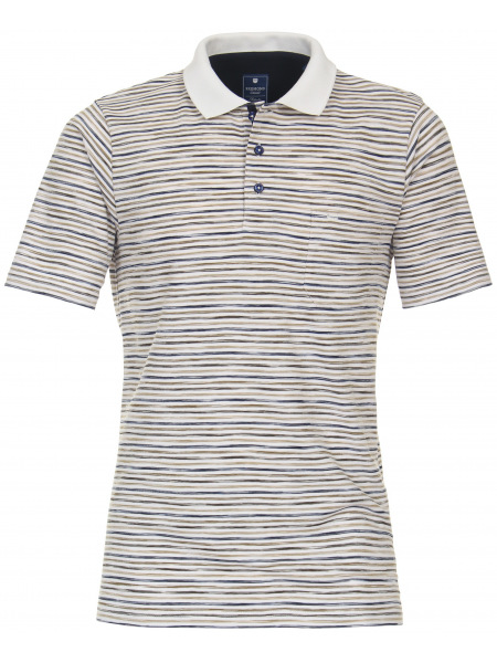 Redmond Poloshirt - Regular Fit - Streifen - blau / weiß / braun - 231850900 0 