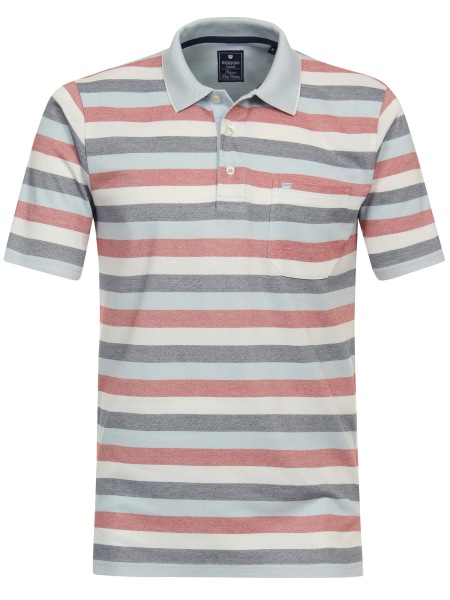 Redmond Poloshirt - Regular Fit - Streifen - rot / blau - 241880900 19 