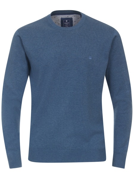 Redmond Pullover - Rundhals-Ausschnitt - blau - 500 121 