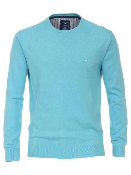Redmond Pullover - Rundhals-Ausschnitt - türkis - 500 118 