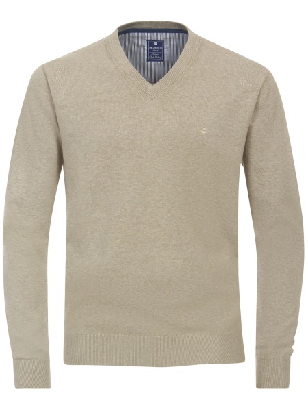 Redmond Pullover - V-Ausschnitt - beige - 600 212 