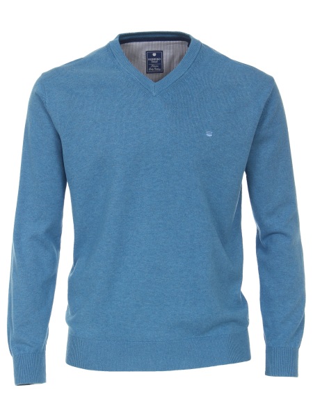 Redmond Pullover - V-Ausschnitt - blau - 600 119 