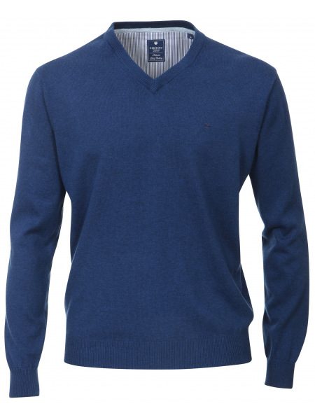 Redmond Pullover - V-Ausschnitt - blau - 600 12 