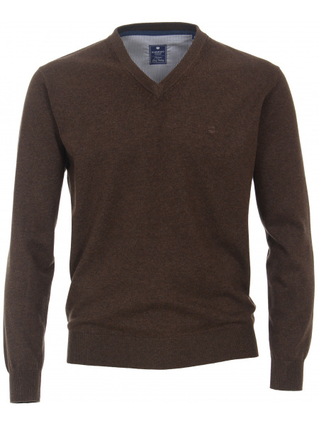 Redmond Pullover - V-Ausschnitt - braun - 600 32 