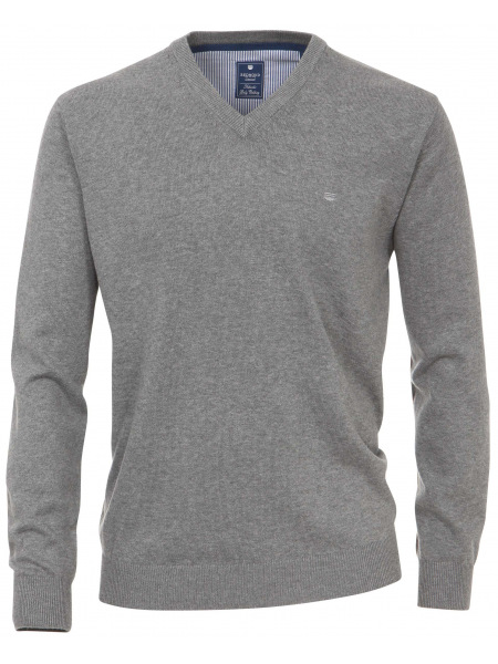 Redmond Pullover - V-Ausschnitt - grau - 600 70 