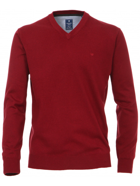 Redmond Pullover - V-Ausschnitt - rot - 600 58 