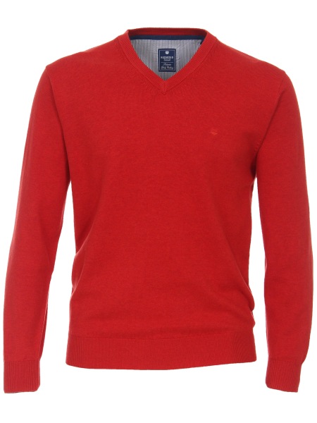 Redmond Pullover - V-Ausschnitt - rot - 600 512 