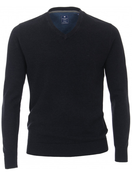 Redmond Pullover - V-Ausschnitt - Strick - dunkelblau - 222415600 11 