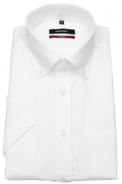 Seidensticker Halbarmhemd - Regular Fit - Button Down Kragen - weiß - 003011 01 