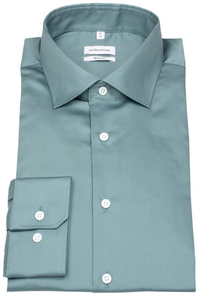 Seidensticker Hemd - Regular Fit - Kentkragen - Chambray - grün - 145070 72 