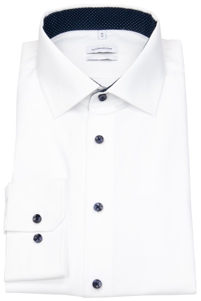 Seidensticker Hemd - X-Slim Fit - Kentkragen - Kontrastknöpfe - weiß - 493690 01 