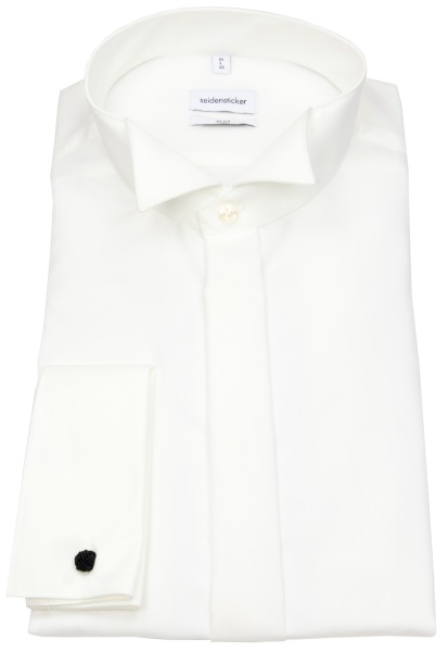 Seidensticker Smokinghemd - Slim Fit - Kläppchenkragen - helles beige - 675670 21 