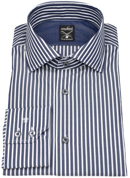 van Laack Hemd - Tailor Fit - Haikragen - Meisterwerk - Streifen - blau / weiß - 2020 151339 790 