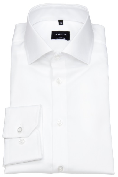 Venti Hemd - Modern Fit - Twill - weiß - extra langer Arm 72cm - ohne OVP - 001882 000 