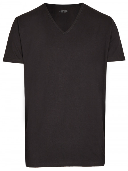 Venti T-Shirt Doppelpack - Modern Fit - V-Neck - schwarz - 012600 800 