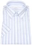 Thumbnail 1- Eterna Kurzarmhemd - Comfort Fit - Button Down - Streifen - blau / weiß