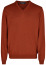 Thumbnail 1- MAERZ Muenchen Pullover - Comfort Fit - V-Ausschnitt - Merinowolle - rotbraun