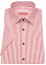 Thumbnail 1- Marvelis Kurzarmhemd - Modern Fit - Kontrastknöpfe - Streifen - rot / weiß