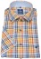 Thumbnail 1- Redmond Kurzarmhemd - Regular Fit - Button Down - Leinen - kariert - blau / orange